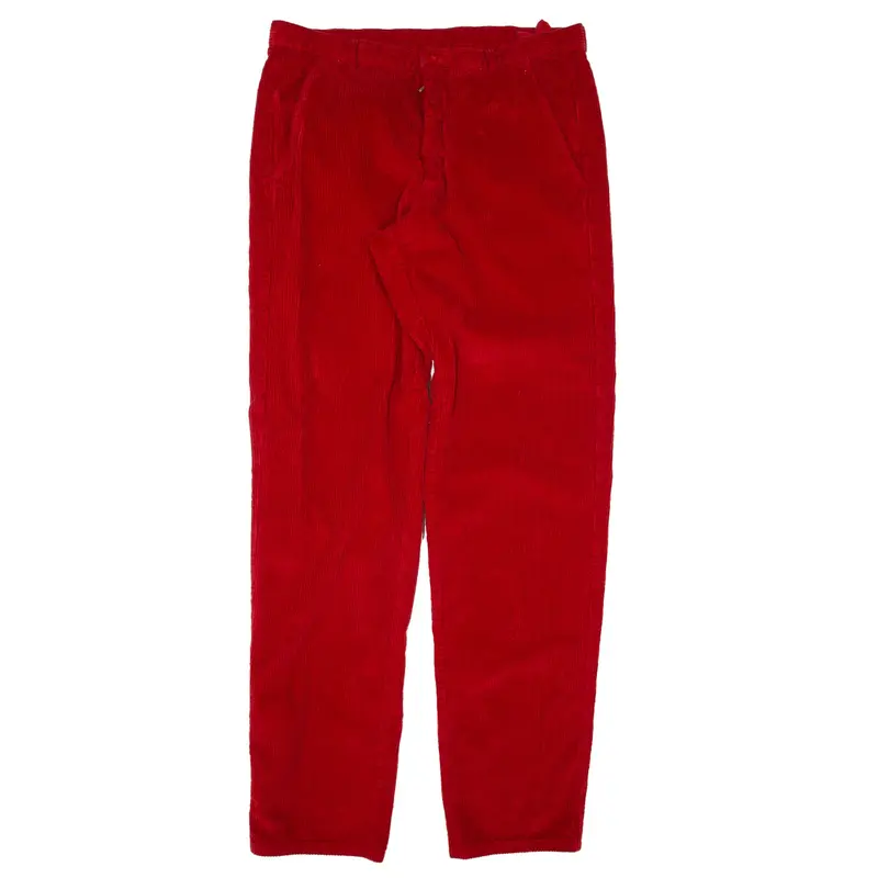 HISTORY Corduroy Trousers Red Regular Tapered Womens W36 L36