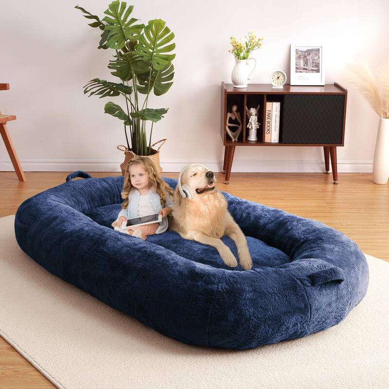 Garvee Giant Dog Bed for Men and Women, 75x48x14 - Washable & Plush Dog Bed for People, Suitable for Adults，Human-Siz...