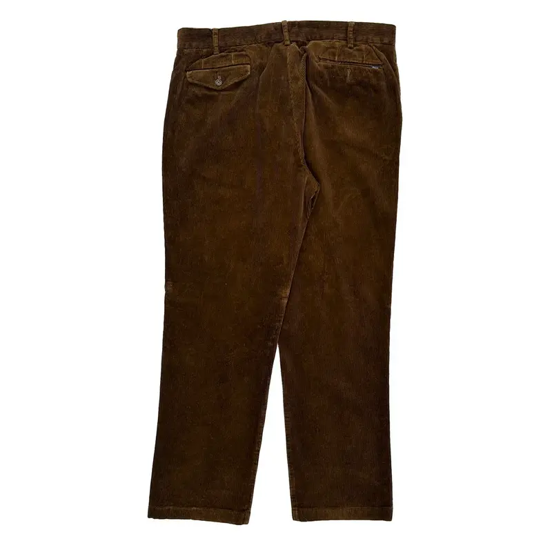 Polo By Ralph Lauren Cord Trousers - 37? Waist Brown Corduroy | Size: 37″ waist