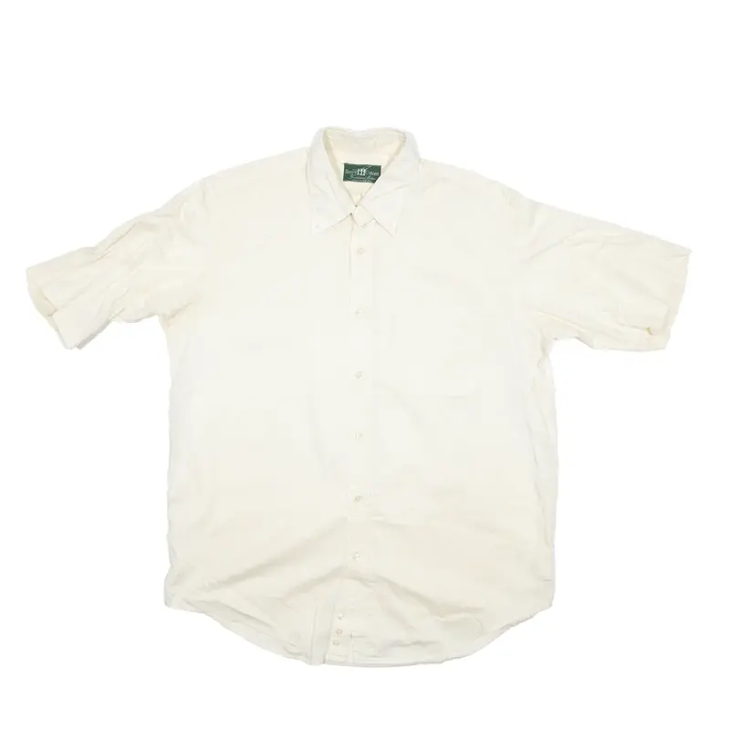 HENRY COTTONS Plain Shirt Yellow Long Sleeve Mens L