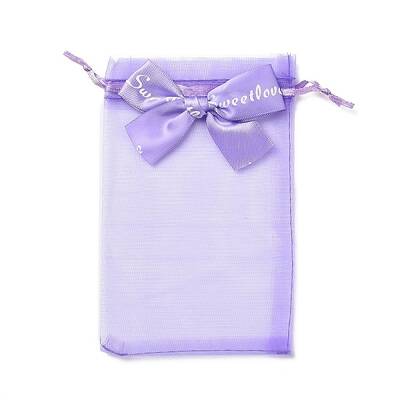 Rectangle Organza Drawstring Bags
