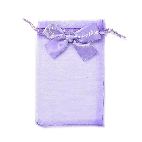 Rectangle Organza Drawstring Bags