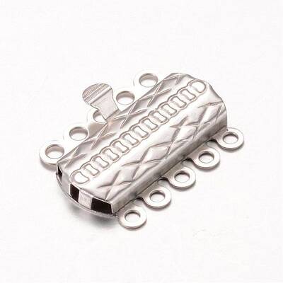 Tarnish Resistant Rectangle 304 Stainless Steel Box Clasps