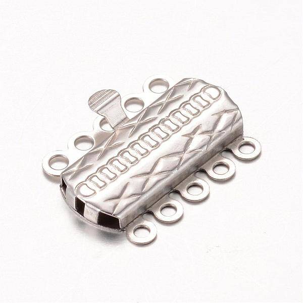 Tarnish Resistant Rectangle 304 Stainless Steel Box Clasps