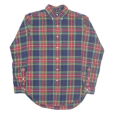 RALPH LAUREN Mens Shirt Blue Check Long Sleeve M
