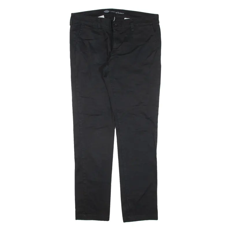 DICKIES Workwear Womens Trousers Black Slim Skinny W35 L31
