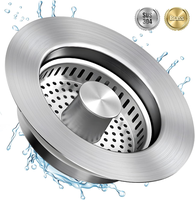 Upgraded 3 in 1 Kitchen Sink Drain Strainer - Stainless Steel Sink Stopper, Anti-Clogging Sink Food Catcher Basket,for US Sta...