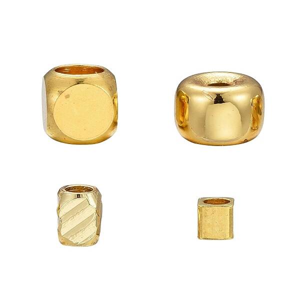 60Pcs 4 Style Brass Spacer Beads Set