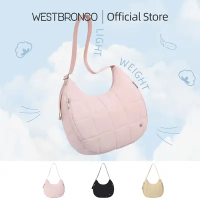 WESTBRONCO FallFreshness Puffer Tote Crescent Shoulder Bag Quilted Hobo Women HOBO Bags VIRAL Handbag Adjustable Strap Diaper...