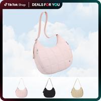 WESTBRONCO [dealsforyoudays] Puffer Tote Crescent Shoulder Bag Quilted Hobo Women School Sling Bags Nylon Handbag Adjustable ...