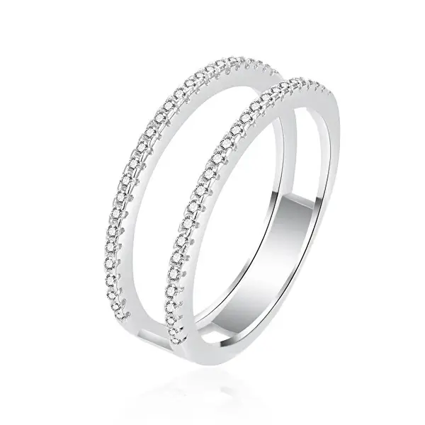 Agato Decent Silver Ring with Zirconia AGT-R18W - Circuit: 60 mm