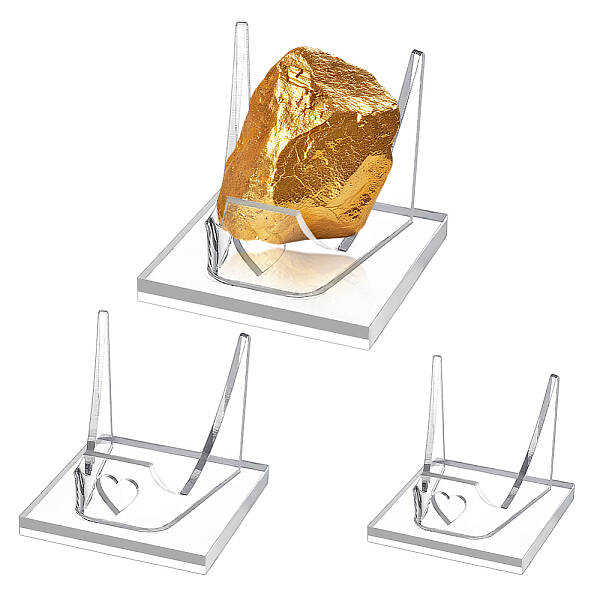 3Pcs 3 Styles Square Acrylic Base Display Easel Stands