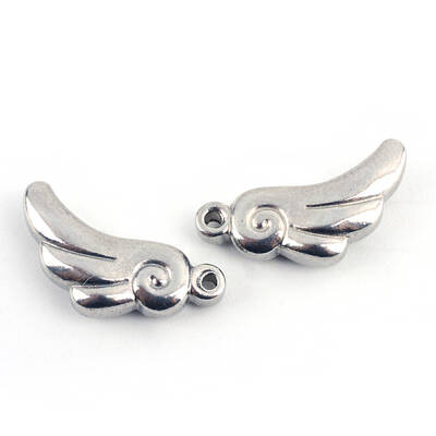 Tarnish Resistant 201 Stainless Steel Wing Charms
