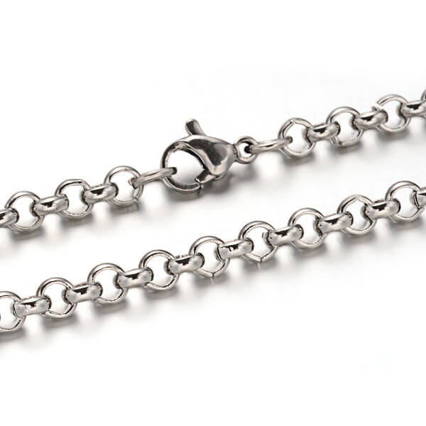 Tarnish Resistant 304 Stainless Steel Rolo Chains Necklaces