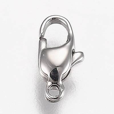 Tarnish Resistant Polished 316 Surgical Stainless Steel Lobster Claw Clasps