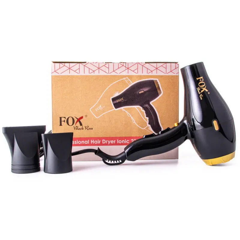 Fox Black Rose - Compact hair dryer with ionization function