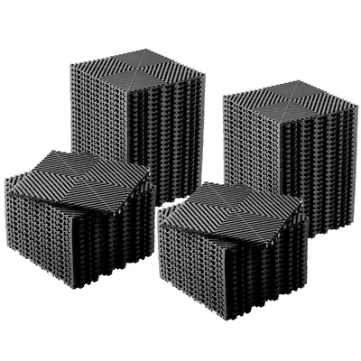 Garvee Interlocking Floor Tiles 100 Pack 12x12 Waterproof Non-Slip Drainage Cushioned PVC Modular Mats for Garage Gym Patio...