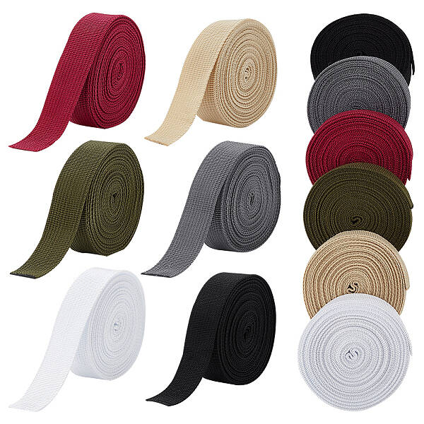 6 Rolls 6 Colors Flat Polypropylene Ribbon