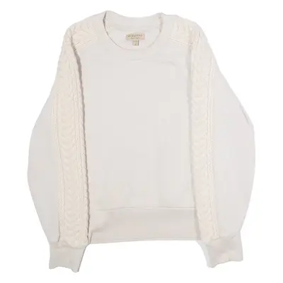 BURBERRY Womens Sweatshirt Beige Crew Neck M