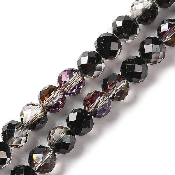 Half Golden Plated Electroplate Beads Strands