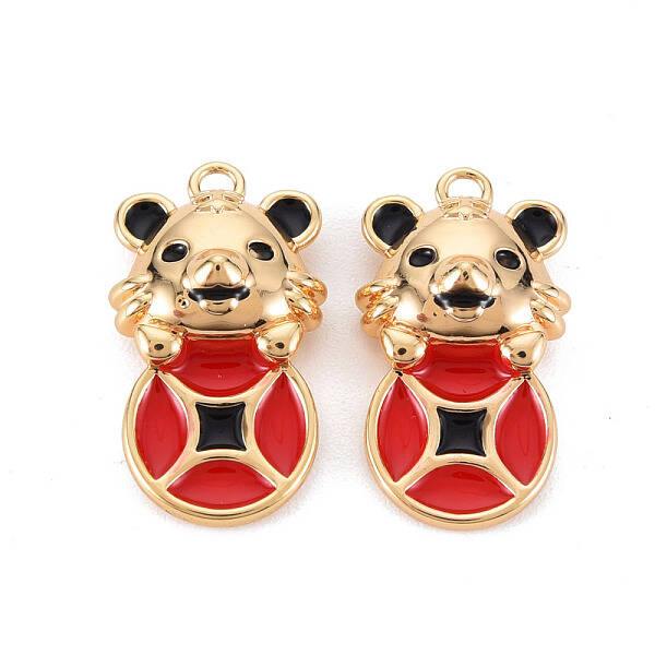 Brass Enamel Pendants