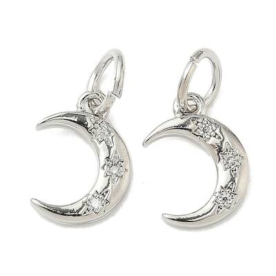Brass Micro Pave Cubic Zirconia Pendants