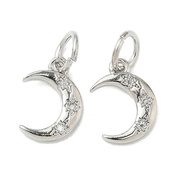 Brass Micro Pave Cubic Zirconia Pendants