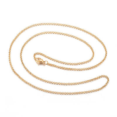 304 Stainless Steel Rolo Chains Necklaces