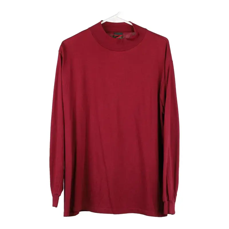 Cross Creek Long Sleeve T-Shirt - Large Red Cotton