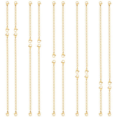 20Pcs 5 Style Ion Plating(IP) 304 Stainless Steel Chain Extender