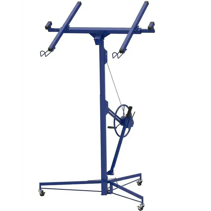 Garvee 16FT Heavy Duty Drywall Lift - 150LBS Sheetrock Panel Hoist - 360° Adjustable Telescopic Arm - 3 Lockable Wheels - Co...