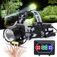 Bud K Rechargeable LED Headlamp, 120000 Lumens Super Bright Headlamp Flashlight with Motion Sensor, 8 Modes, 135°Adjustable,...