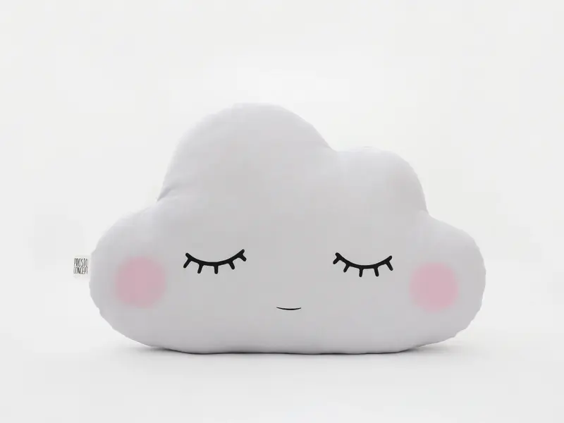 Light Gray Cloud Pillow