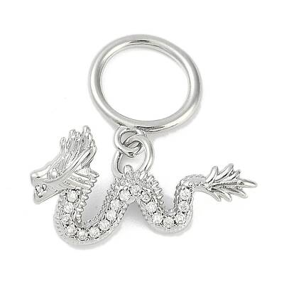 Brass Micro Pave Clear Cubic Zirconia Toggle Clasps