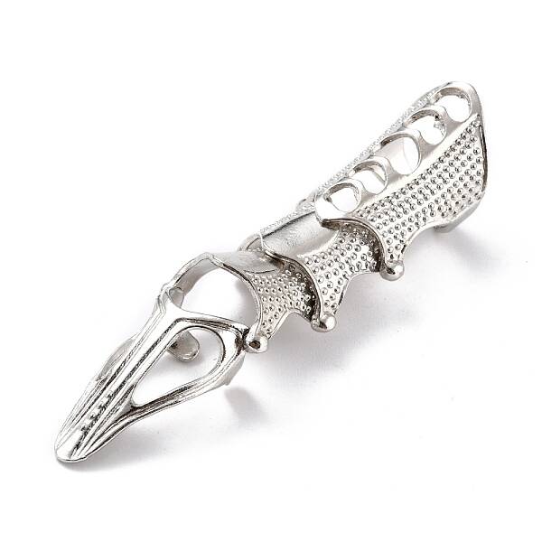 Plague Doctor Shape Alloy Full Finger Double Ring