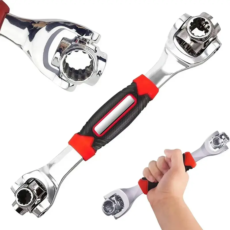 52 in 1 Socket Wrench Set, 1 Count Multifunctional Socket Wrench with Non-slip Handle, Rotating Bone Design Socket Wrench Set...