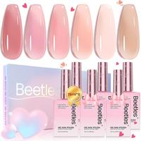 Beetles 15ML 6 Colors Gel Nail Polish Set，6 Color Christmas Gel Nail Polish High Gloss Soak Off Gel Polish Nail Art Design ...