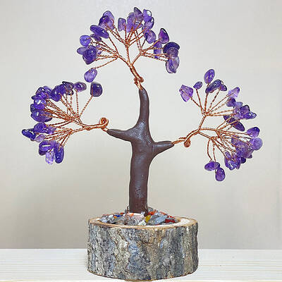 Natural Amethyst Tree Ornaments