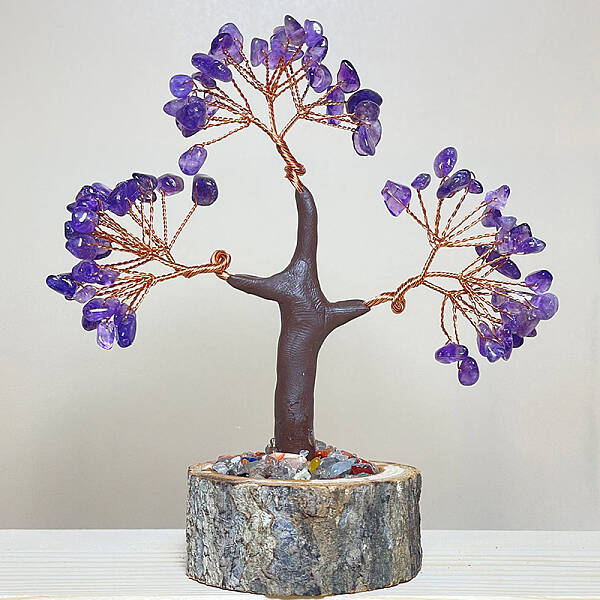 Natural Amethyst Tree Ornaments
