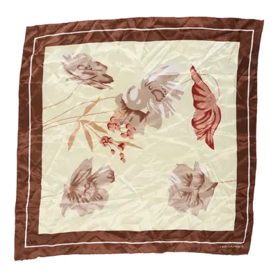 Ted Lapidus Floral Scarf - No Size White Polyester