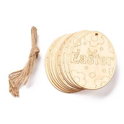 DIY Egg Shape Handmade Hollow Out Graffiti Wood