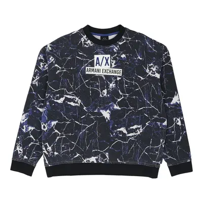 Armani Exchange Spellout Sweatshirt - Large Navy Cotton Blend
