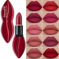 Lip Shape Long Lasting Matte Lipstick, 1 Count Waterproof Moisturizing Lipstick, Suitable for All Occasions Lip Makeup, Girls...