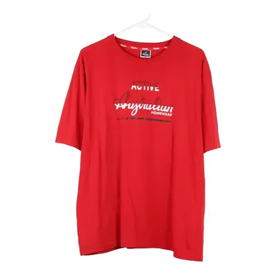 Australian Spellout T-Shirt - 2XL Red Cotton Blend