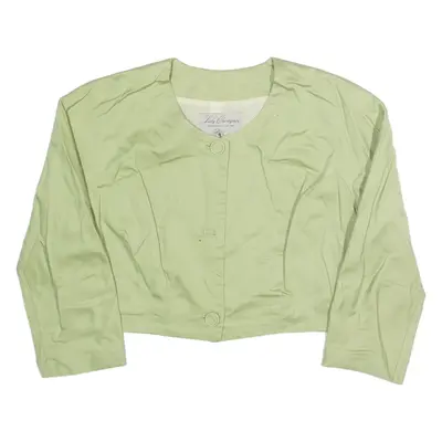 LADY CHEVIGNON Cropped Womens Blazer Jacket Green 90s S