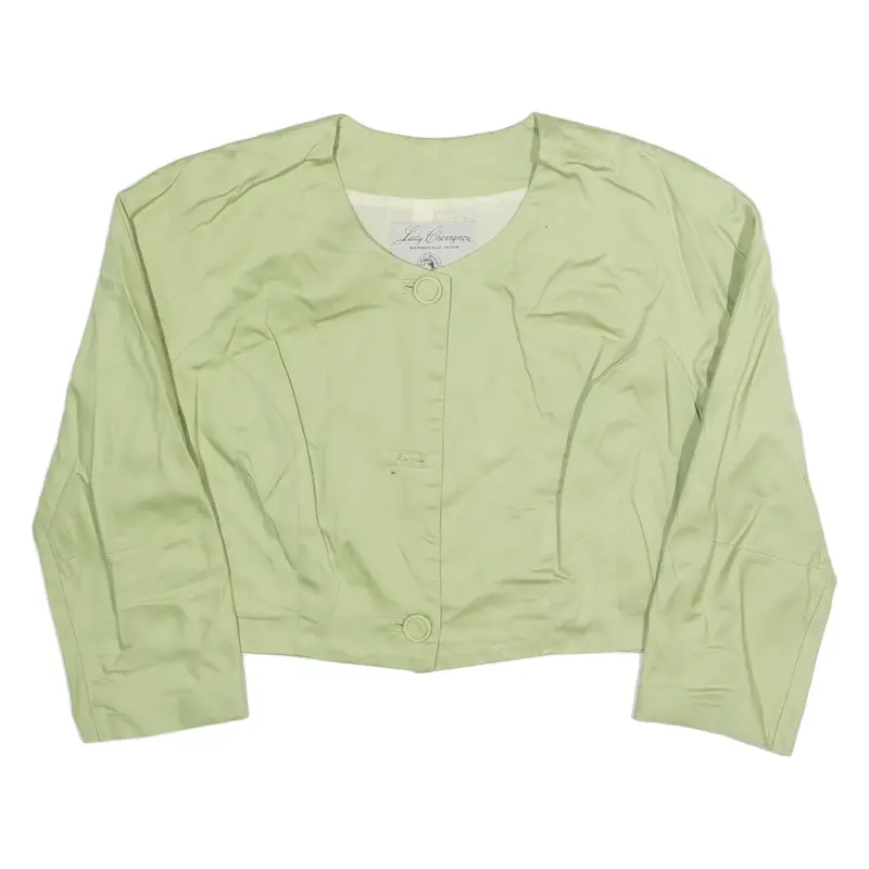 LADY CHEVIGNON Cropped Womens Blazer Jacket Green 90s S