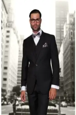 Men's Wool 3-Piece Suit Extra Long 100% Wool Statement
