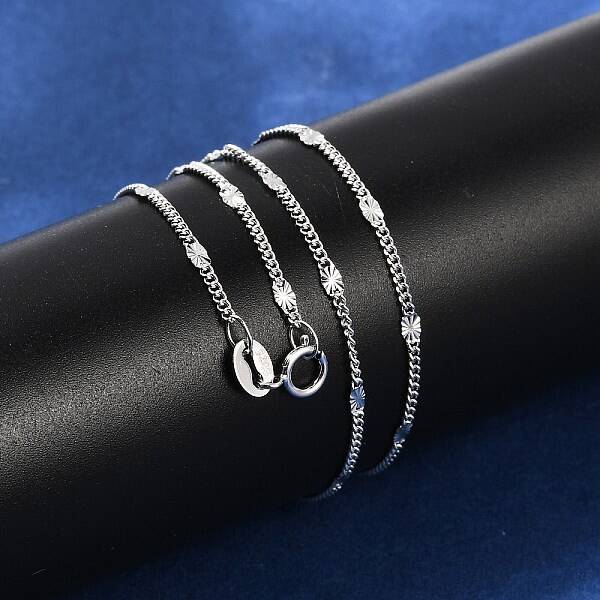 925 Sterling Silver Oval Twisted Chain Necklaces