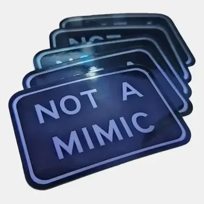 Not A Mimic Sticker Pack Of 5 | Waterproof DnD Themed Decals | Dungeons and Dragons DM Dice Rolling RPG Funny Prank Gag J...