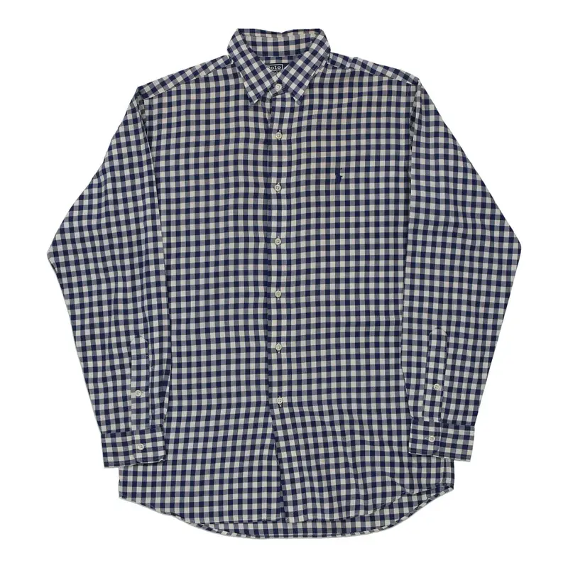 Polo Ralph Lauren Checked Shirt - Small Blue Cotton